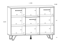 Svetainės baldų komplektas BOSS 3