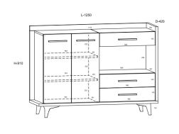 Svetainės baldų komplektas BOX 4