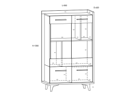 Svetainės baldų komplektas BOX 5