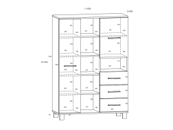 Svetainės baldų komplektas COOL 3