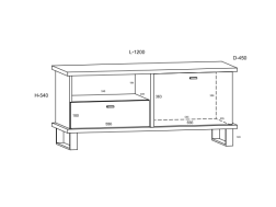 Svetainės baldų komplektas CROSS 1