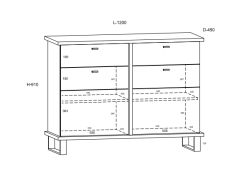 Svetainės baldų komplektas CROSS 3