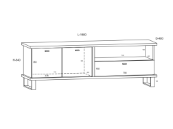 Svetainės baldų komplektas CROSS 3