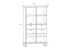 Svetainės baldų komplektas CROSS 4
