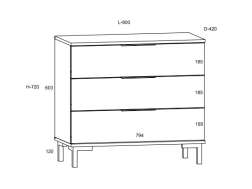 Svetainės baldų komplektas FRESH 4