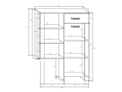 Svetainės baldų komplektas HUGO 1