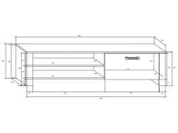 Svetainės baldų komplektas HUGO 2