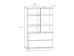 Svetainės baldų komplektas HYBRID 1