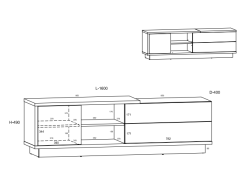 Svetainės baldų komplektas HYBRID 2