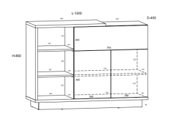 Svetainės baldų komplektas HYBRID 3