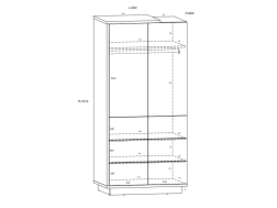 Svetainės baldų komplektas HYBRID 5
