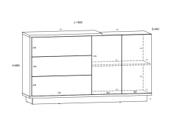 Svetainės baldų komplektas HYBRID 6