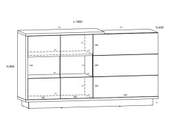 Svetainės baldų komplektas HYBRID 6