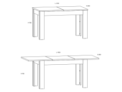 Svetainės baldų komplektas HYBRID 6