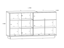 Svetainės baldų komplektas HYBRID 7