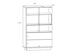 Svetainės baldų komplektas HYBRID 7