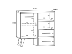 Svetainės baldų komplektas NORDIS 4