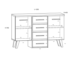 Svetainės baldų komplektas NOTTI 1