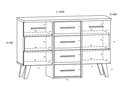 Svetainės baldų komplektas NOTTI 2