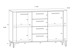 Svetainės baldų komplektas SIGMA 5