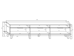 Svetainės baldų komplektas SVEN 1