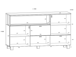 Svetainės baldų komplektas VEGAS 3
