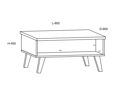 Svetainės baldų komplektas NOTTI 3 5