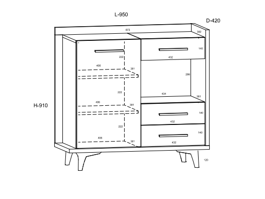 Svetainės baldų komplektas BOX 4 1 Svetainės baldų komplektas BOX 4 1
