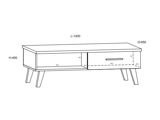 Svetainės baldų komplektas NOTTI 1 1
