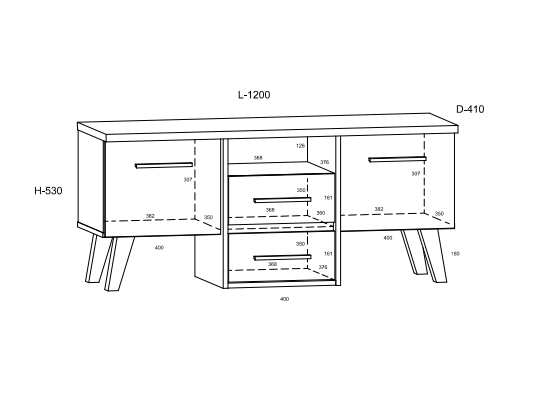 Svetainės baldų komplektas NORDIS 1 4