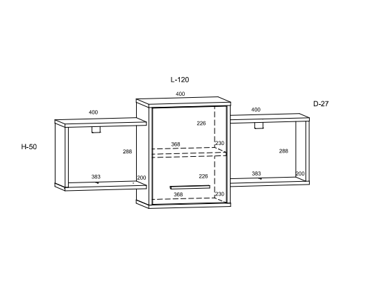 Svetainės baldų komplektas NORDIS 1 1