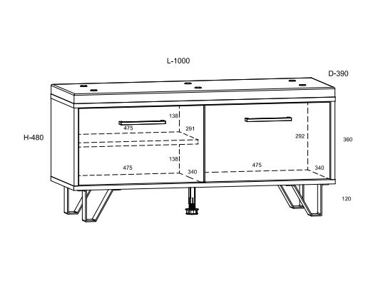 Svetainės baldų komplektas BOSS 3 5