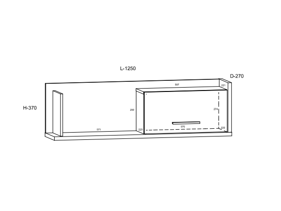 Svetainės baldų komplektas BOX 3 4