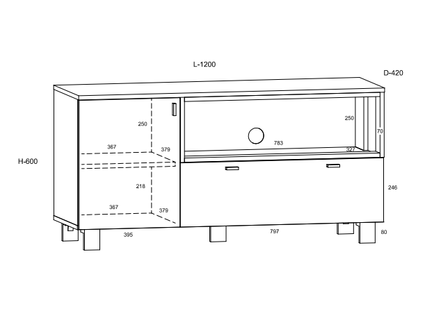 Svetainės baldų komplektas VEGAS 4 4