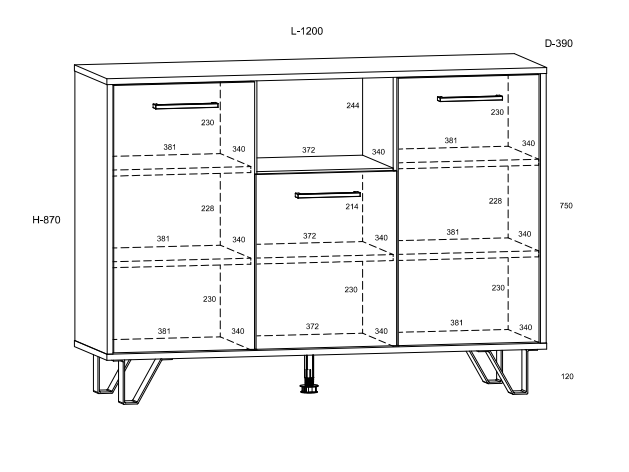Svetainės baldų komplektas BOSS 3 2