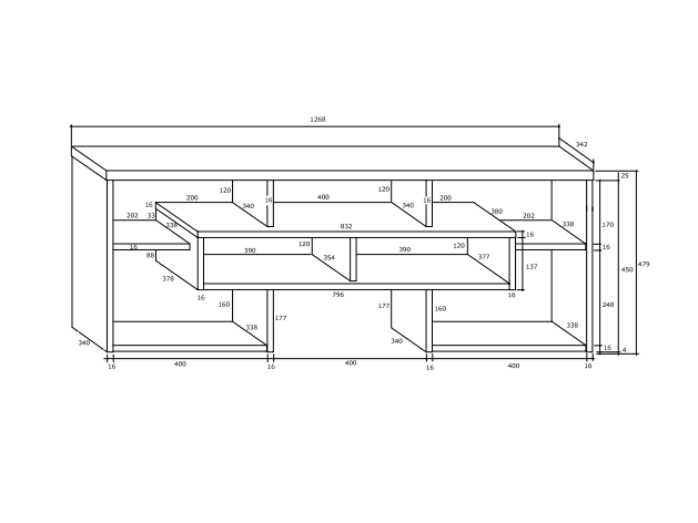 Svetainės baldų komplektas RIO 1 1