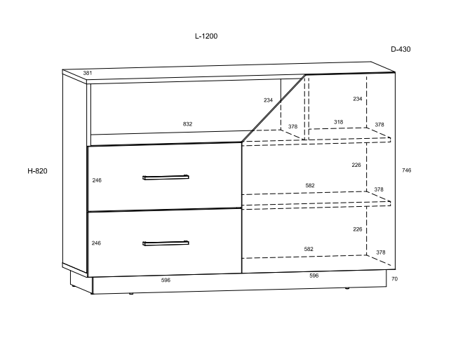 Svetainės baldų komplektas PAX 1 2
