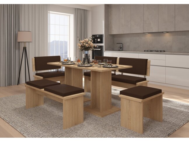 Valgomojo komplektas BOND didelis eko ruda