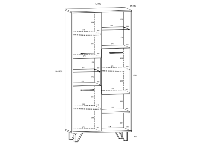 Svetainės baldų komplektas BOSS 3 3