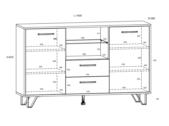 Svetainės baldų komplektas BOSS 4 2