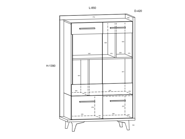 Svetainės baldų komplektas BOX 5 1