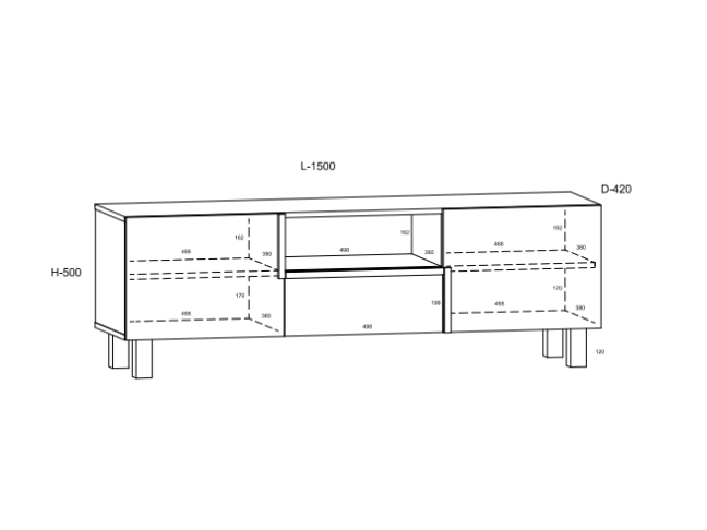 Svetainės baldų komplektas LARS 2 3