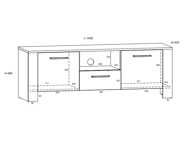 Svetainės baldų komplektas SLIDE 3 3