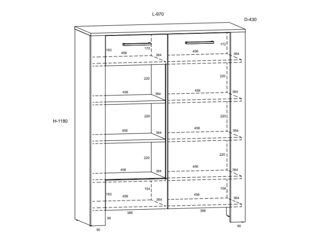 Svetainės baldų komplektas SLIDE 4 4
