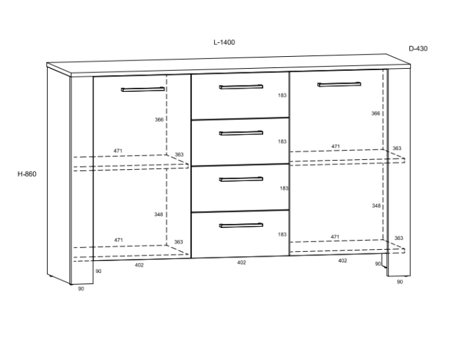 Svetainės baldų komplektas SLIDE 5 3 Svetainės baldų komplektas SLIDE 5 3