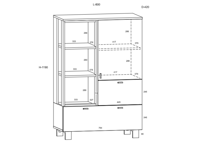 Svetainės baldų komplektas VEGAS 1 3