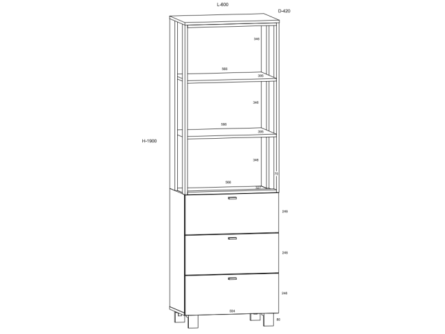 Svetainės baldų komplektas VEGAS 3 4