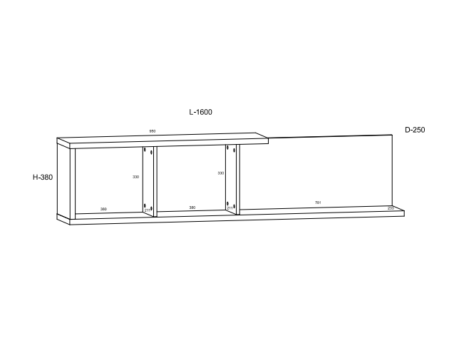 Svetainės baldų komplektas HYBRID 4 4
