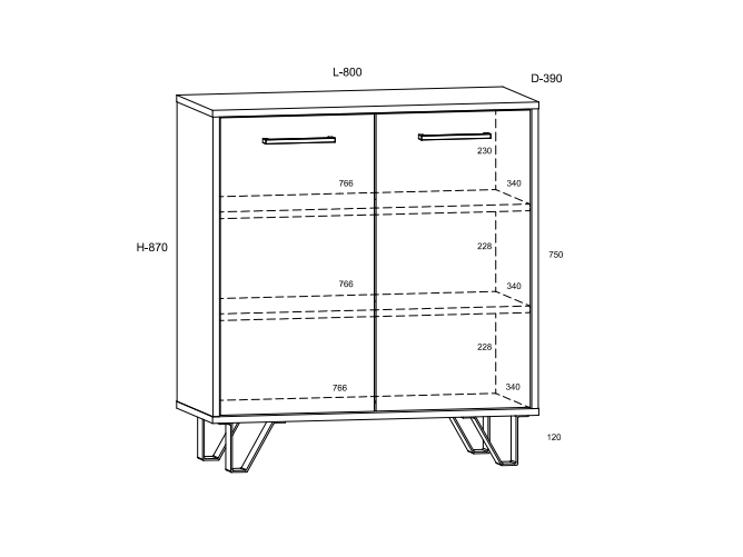 Svetainės baldų komplektas BOSS 1 3