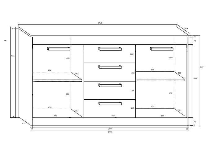 Svetainės baldų komplektas MAXIMUS 6 3